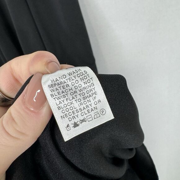 Vintage Laundry By Shelli Segal Womens Dress 0 Black Beaded Jersey Knit Maxi Y2K - Picture 14 of 15